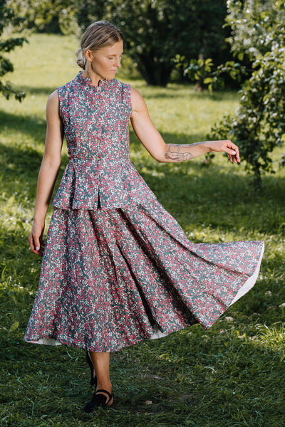 Classic Skirt, Ditsy Floral, Linen - Son de Flor